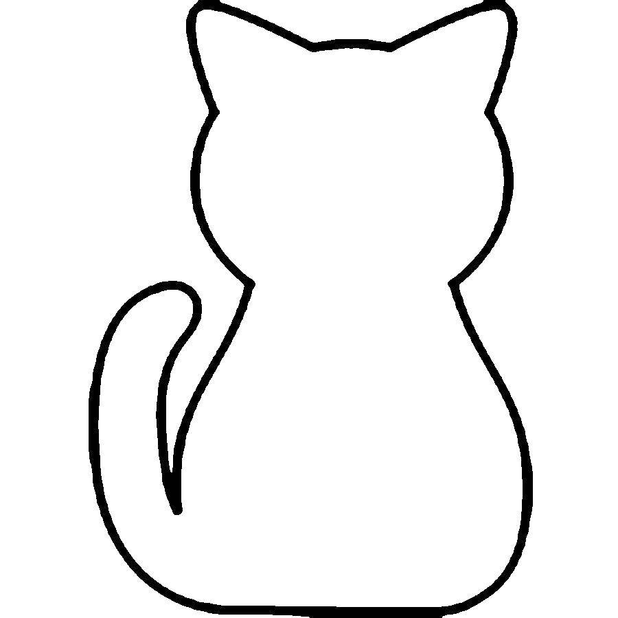Название: Раскраска Трафарет кошки. Категория: Шаблоны для вырезания. Теги: шаблон, трафарет, кошка.