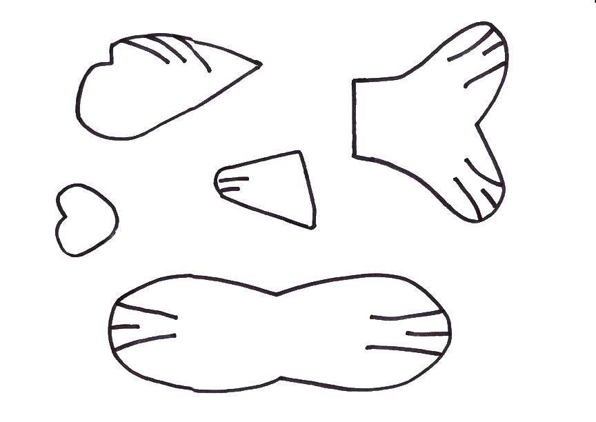 Coloring Stencil fins. Category Stencils for cutting out. Tags:  Stencil .