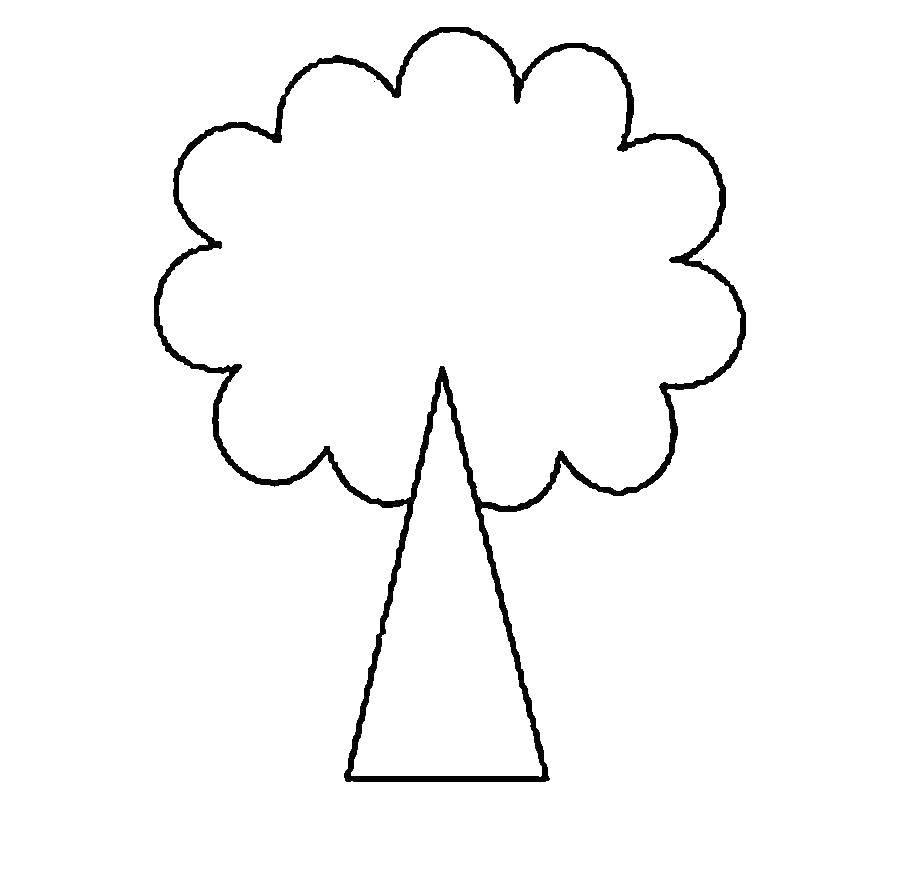 Coloring Tree. Category Stencils for cutting out. Tags:  template, stencil, tree.