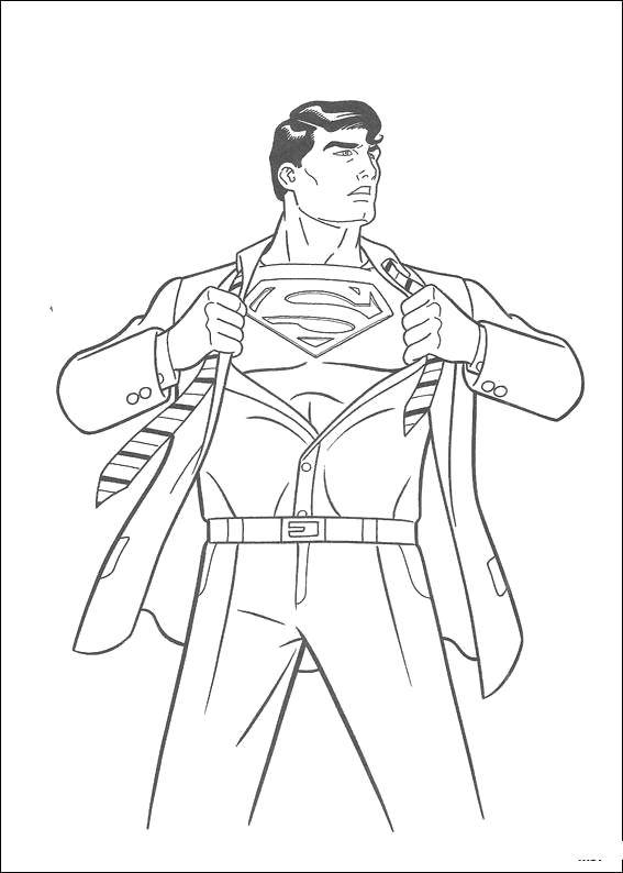 Coloring Superman suit. Category Comics. Tags:  Comics, Superman.