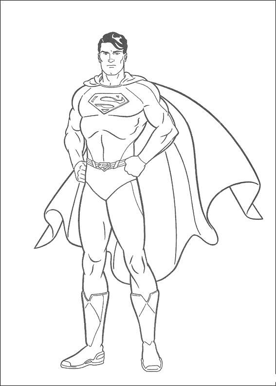 Название: Раскраска Супермен. Категория: Комиксы. Теги: Комиксы, СуперМэн.
