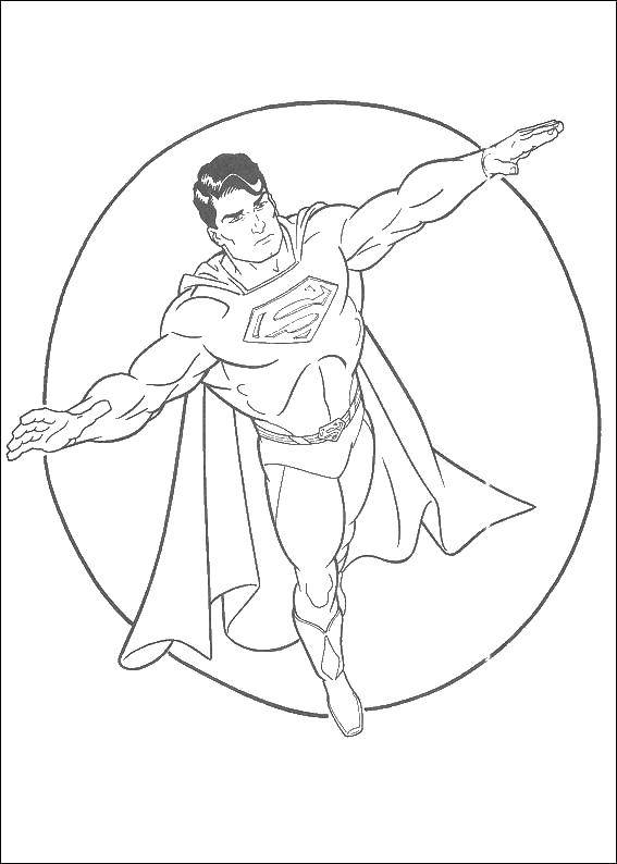 Coloring Superman. Category superheroes. Tags:  superheroes, Superman, movies.