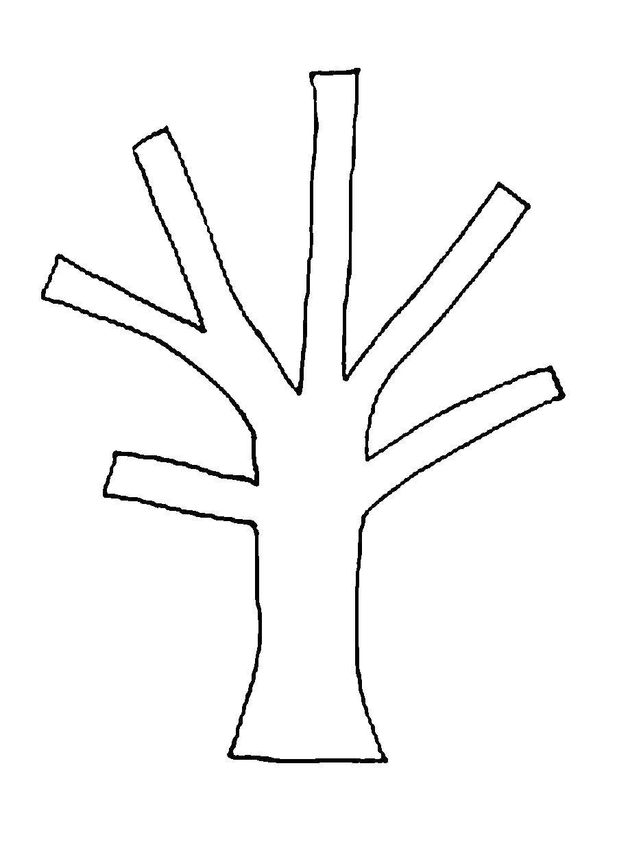 Название: Раскраска Трафарет дерева. Категория: Трафареты для вырезания. Теги: шаблон, трафарет, дерево.