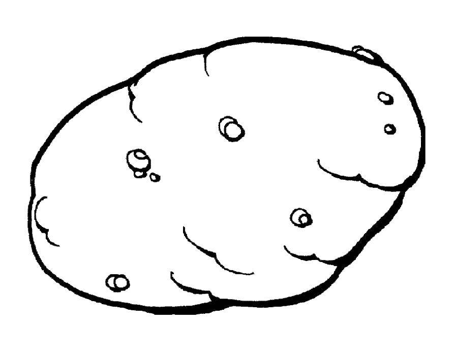 Название: Раскраска Картофелина. Категория: картофель. Теги: овощи, картофель.