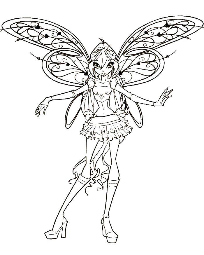 Coloring Fairy winx. Category Winx. Tags:  fairy, girl, Winx.