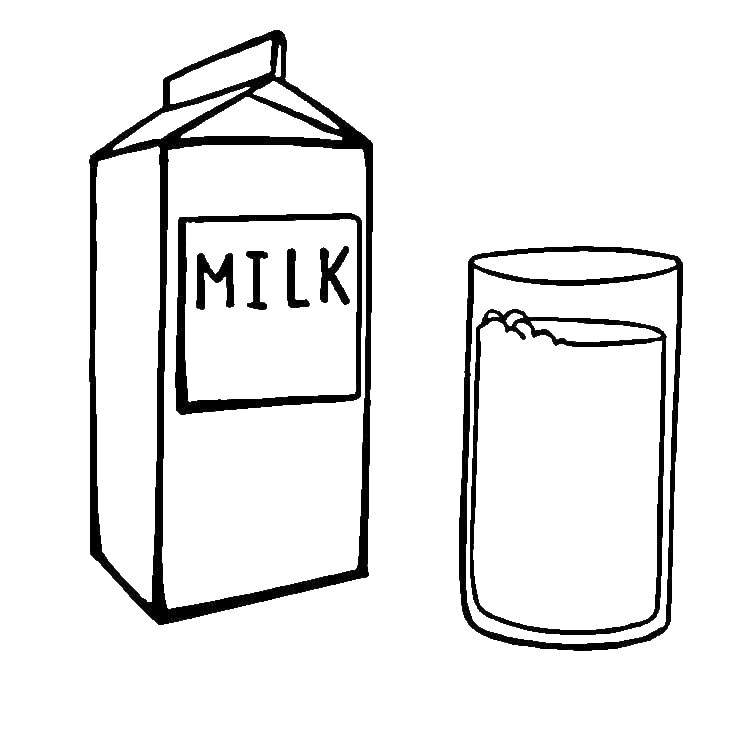 Название: Раскраска Стакан молока. Категория: Молоко. Теги: Молоко.