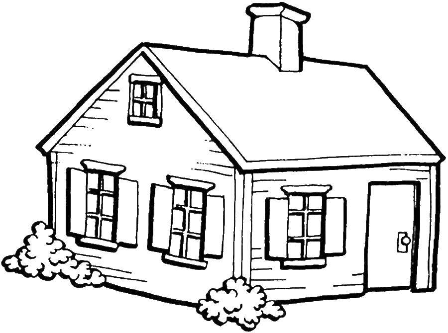 Coloring Little house. Category home. Tags:  House, building.