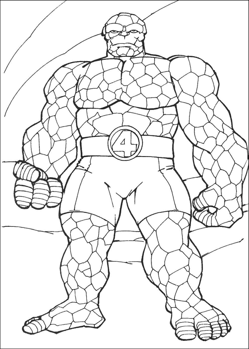 Coloring Fantastic four. Category superheroes. Tags:  superheroes, cartoons, fantastic four.