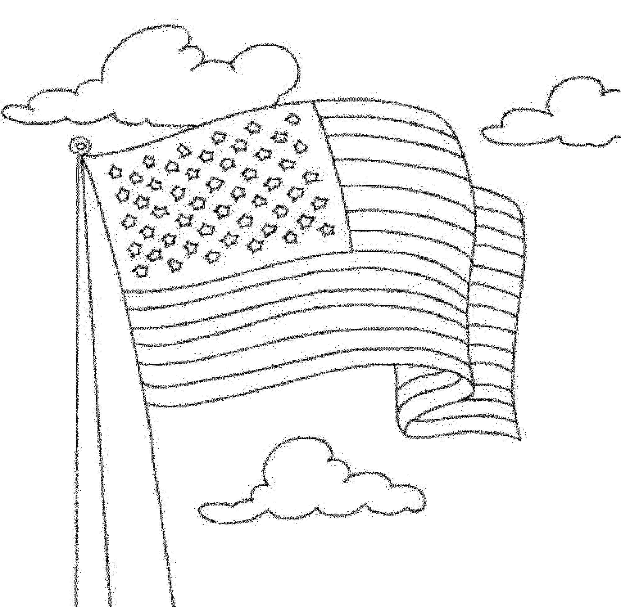 Название: Раскраска Развивается флаг сша. Категория: Флаги. Теги: флаги, США, Америка.