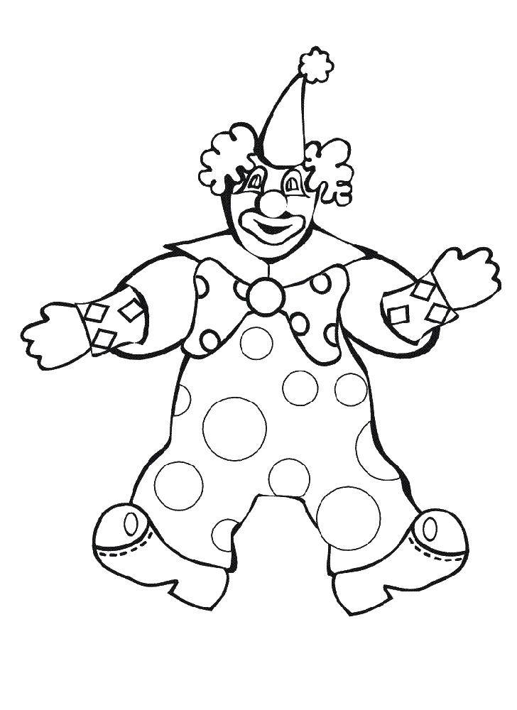 Coloring Clown cap. Category clown. Tags:  the clown in the hood.