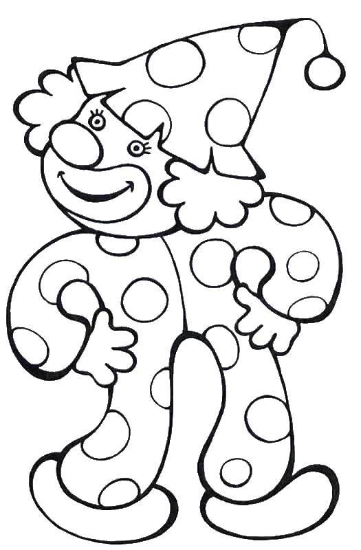 Coloring Clown costume polka dot. Category clown. Tags:  clown, costume.