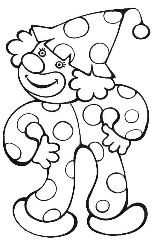 Coloring A clown in a circle. Category clown. Tags:  clown, circle.