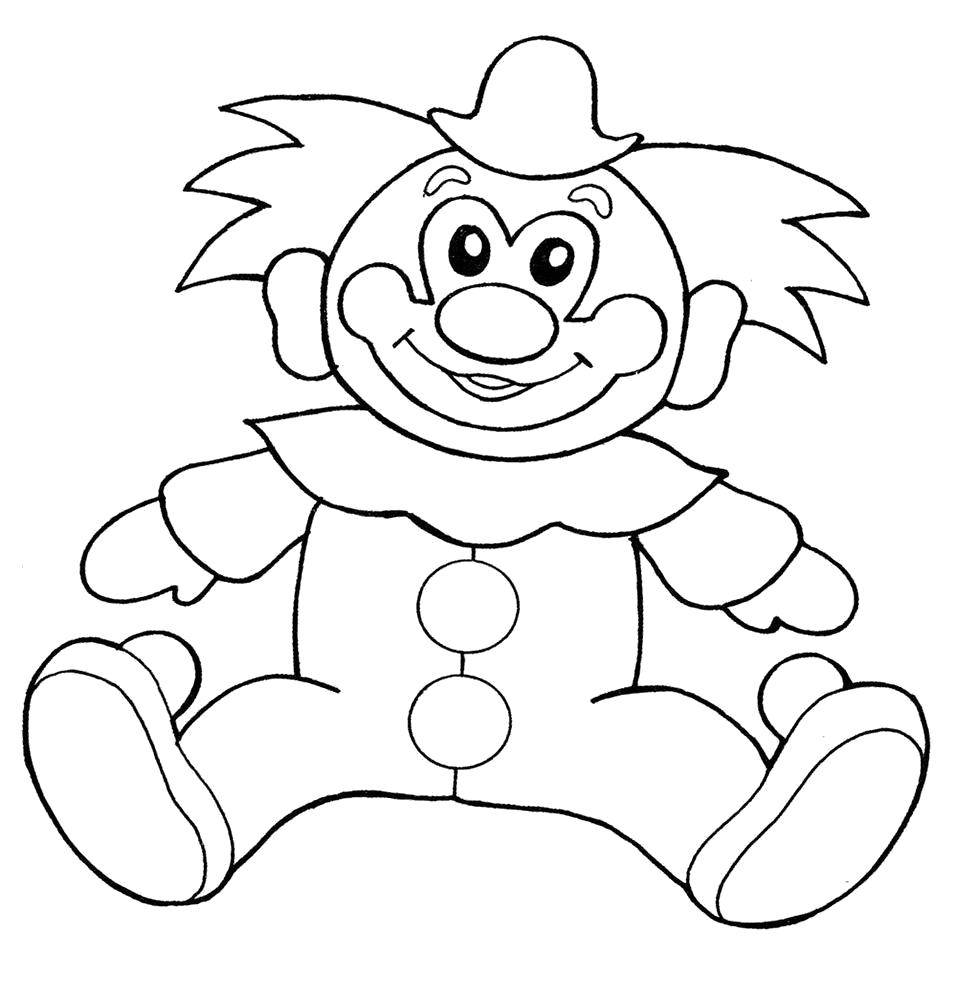 Розмальовки  Іграшка клоун. Завантажити розмальовку Клоун, цирк, радість, веселощі.  Роздрукувати ,клоун,