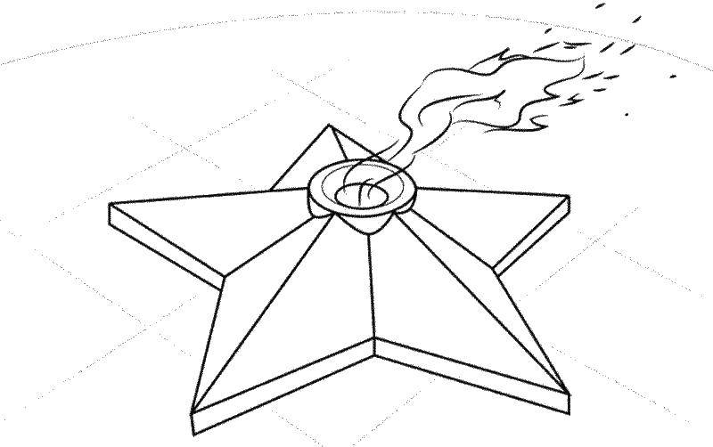 Coloring Eternal flame. Category eternal flame. Tags:  eternal flame, fire, flame.