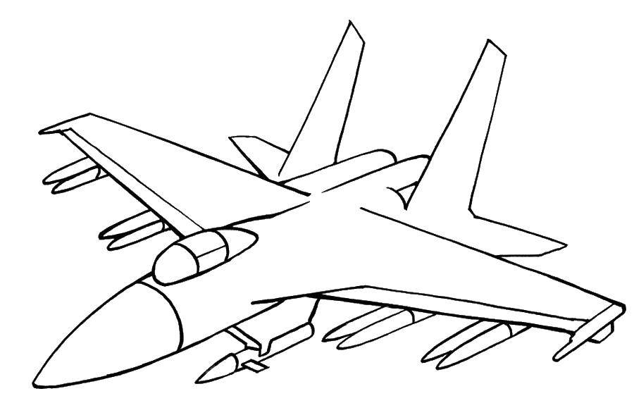 Название: Раскраска Самолет. Категория: самолеты. Теги: самолеты, транспорт.