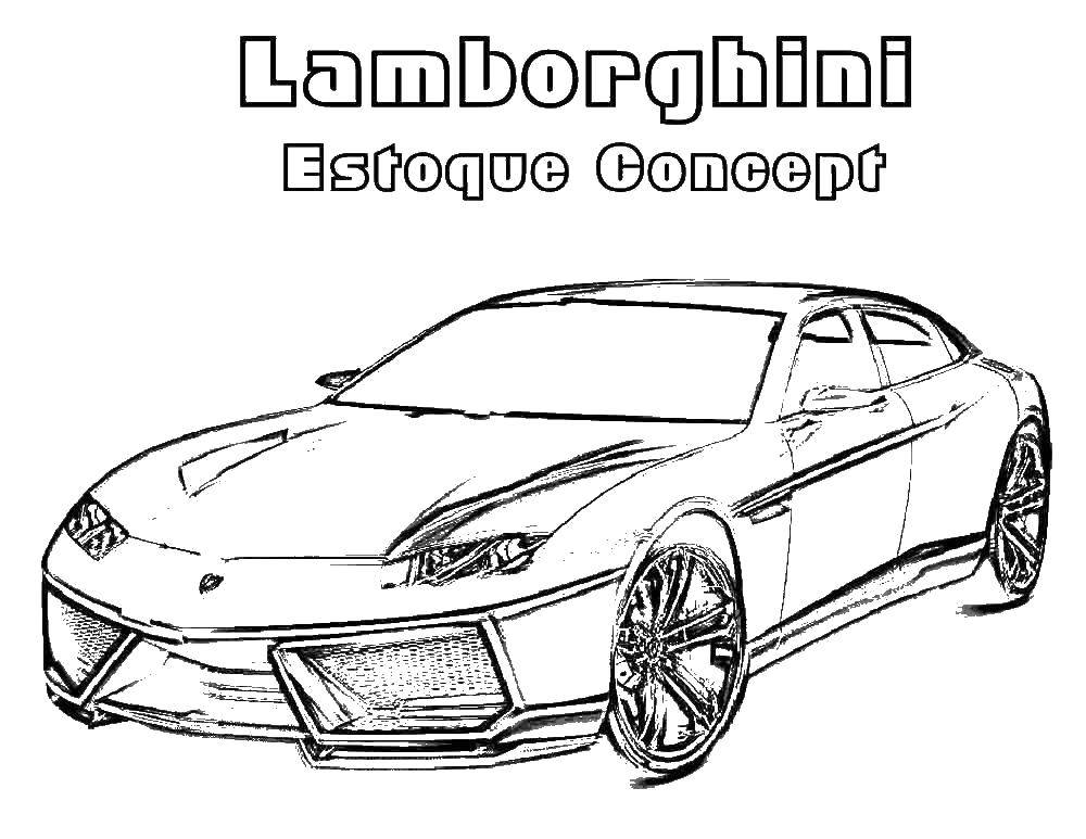 Coloring Car Lamborghini. Category machine . Tags:  automobile, car, transportation.