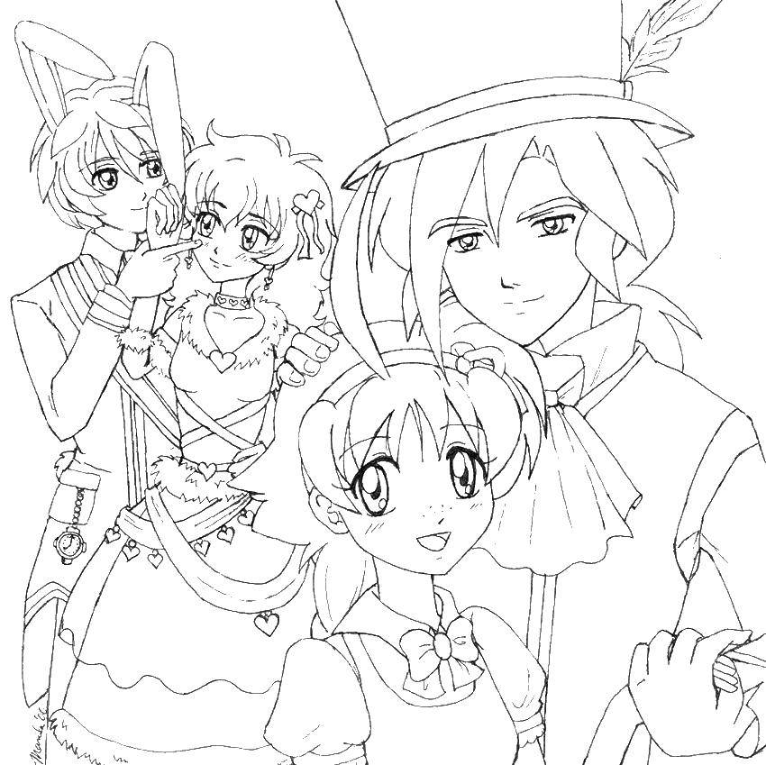 Coloring Alice in Wonderland. Category The characters from fairy tales. Tags:  Alice , Brer rabbit, the Hatter.