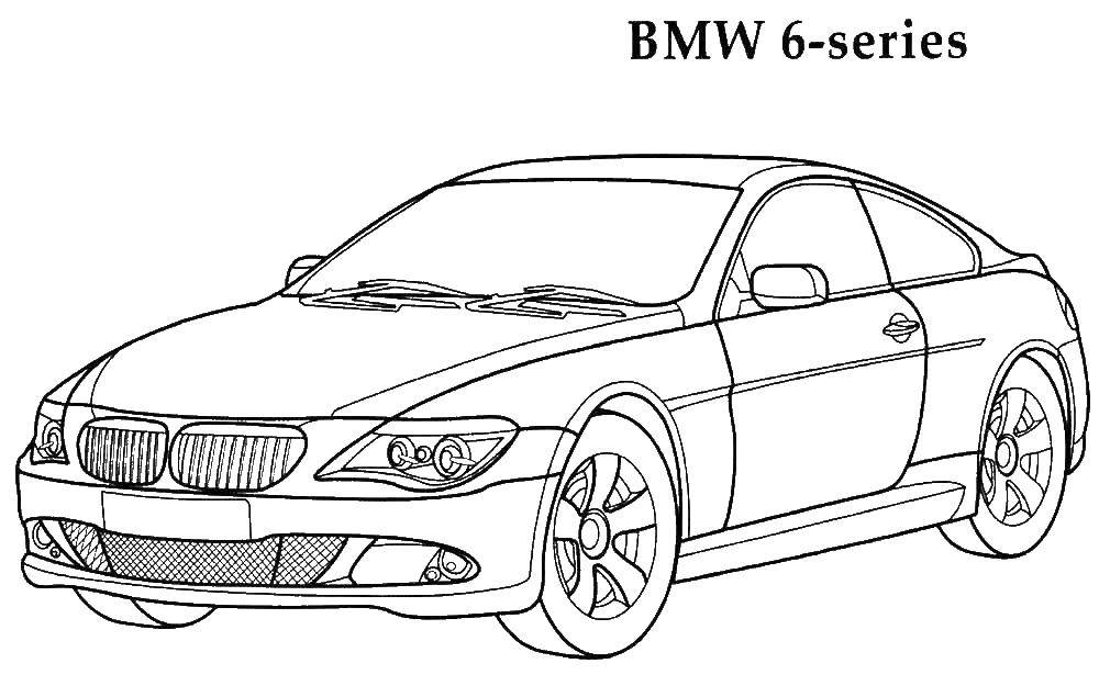 Coloring Bmw car. Category for boys . Tags:  Machine.