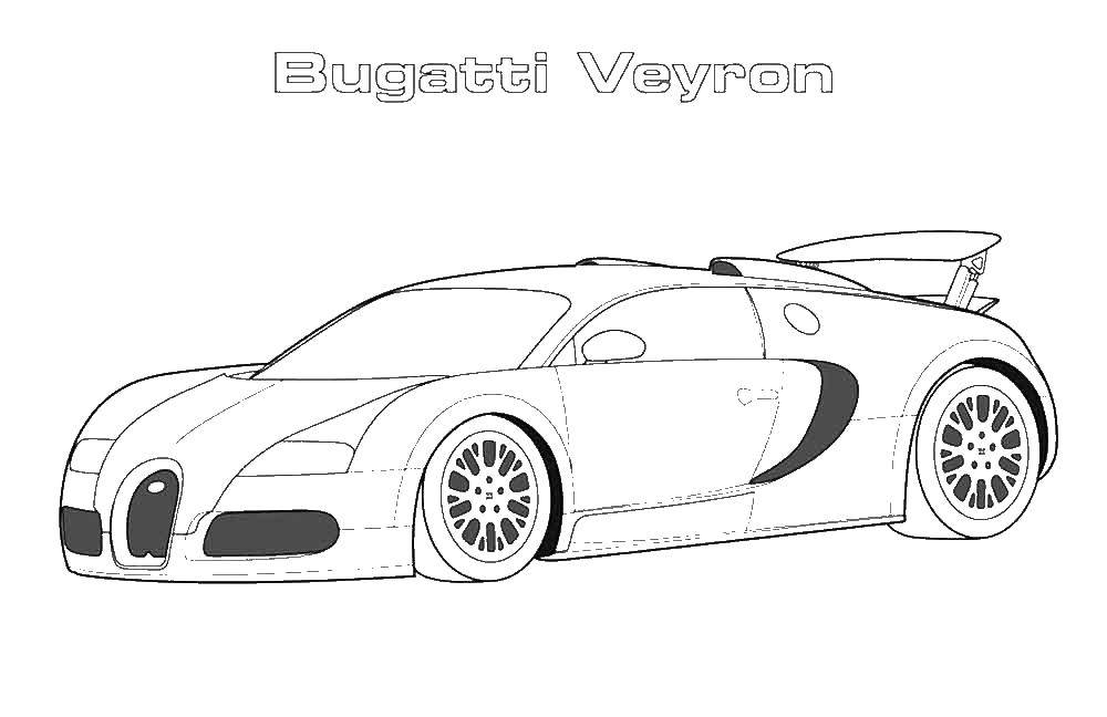 Coloring Bugatti. Category for boys . Tags:  machine.