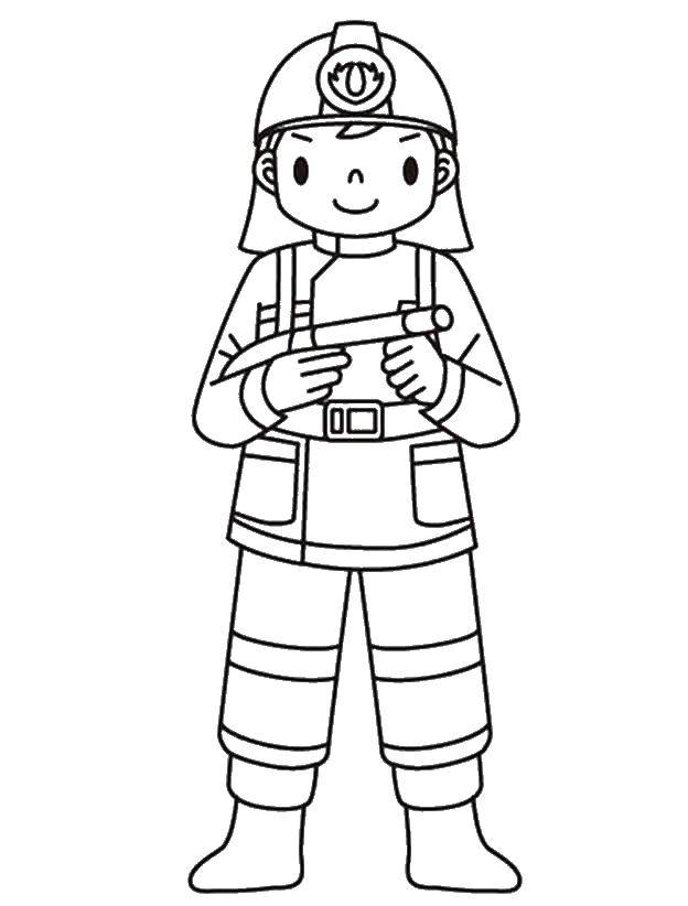Coloring Fire.. Category coloring book firefighter. Tags:  Fire, fire.