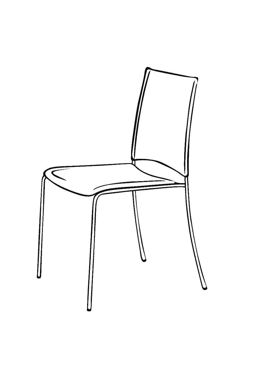 Название: Раскраска Стульчик.. Категория: Стул. Теги: Мебель, стол, стул.