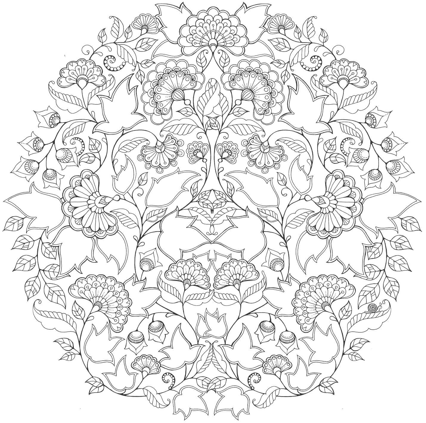 Coloring Floral uzorchiki. Category patterns. Tags:  Patterns, flower.