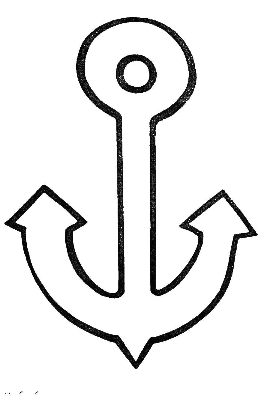 Coloring Anchors. Category anchor. Tags:  Anchor, sea.