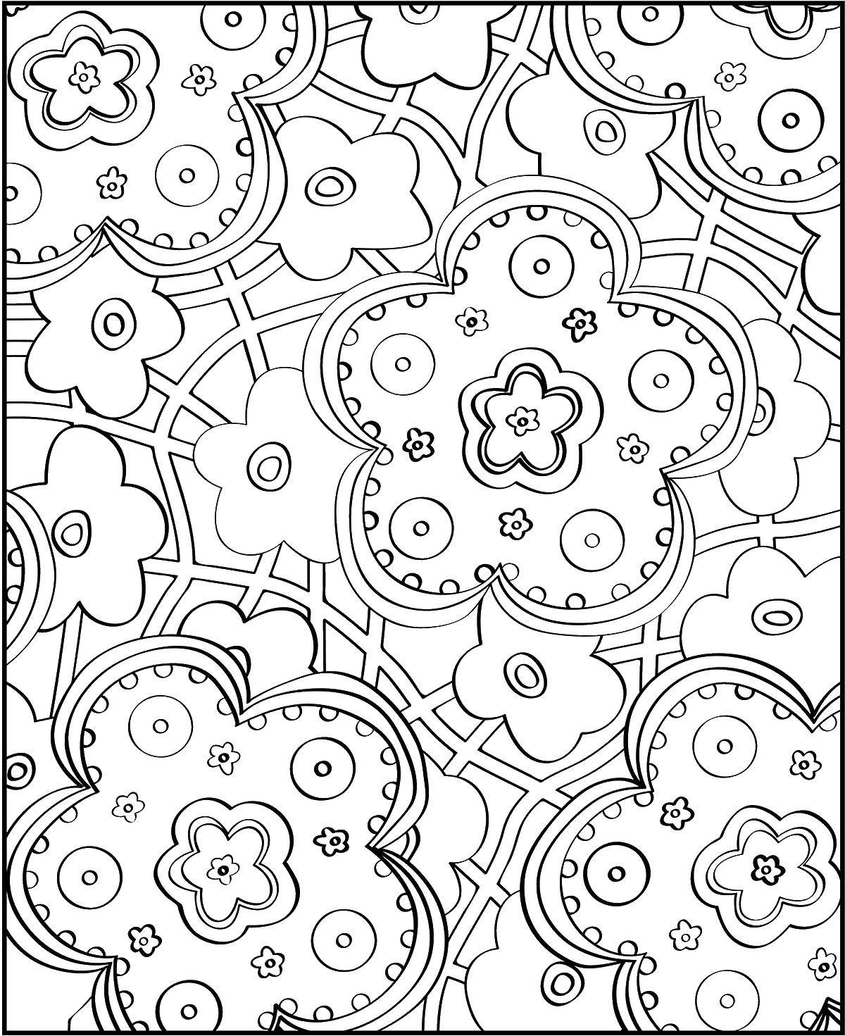 Coloring Floral uzorchiki.. Category patterns. Tags:  Patterns, flower.