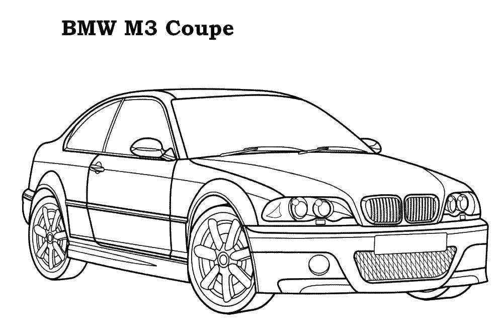 Coloring Bmw car. Category for boys . Tags:  machine.
