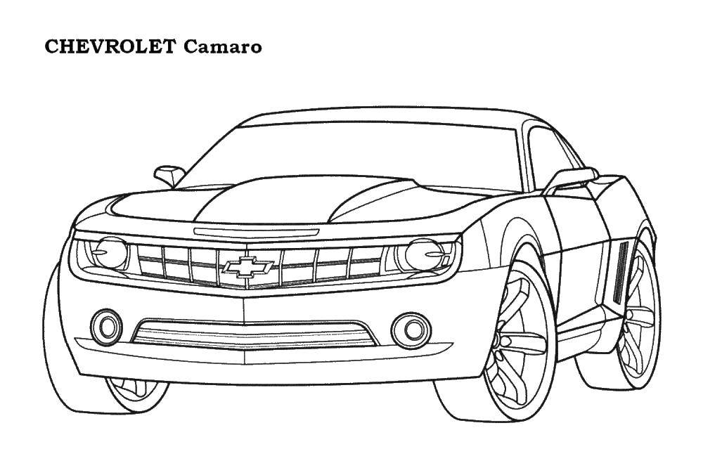 Coloring Chevrolet. Category for boys . Tags:  machine.