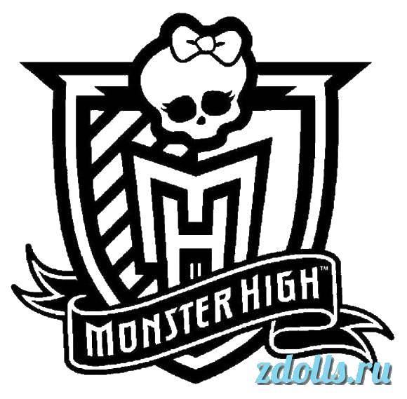 Coloring Logo monster high. Category school of monsters. Tags:  emblem, monster high.