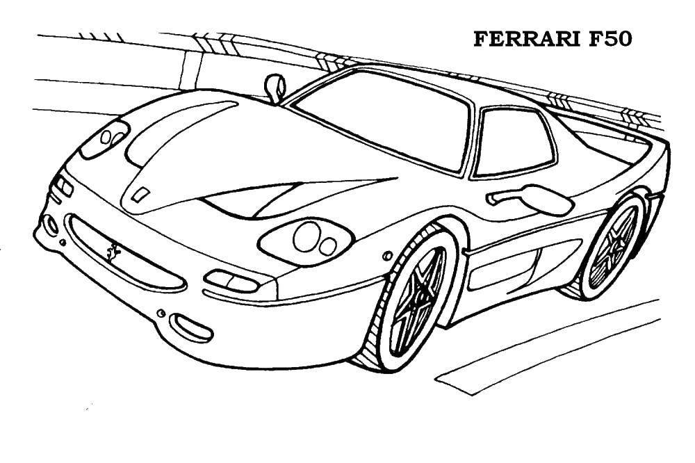 Coloring Ferrari. Category for boys . Tags:  Ferrari, car.