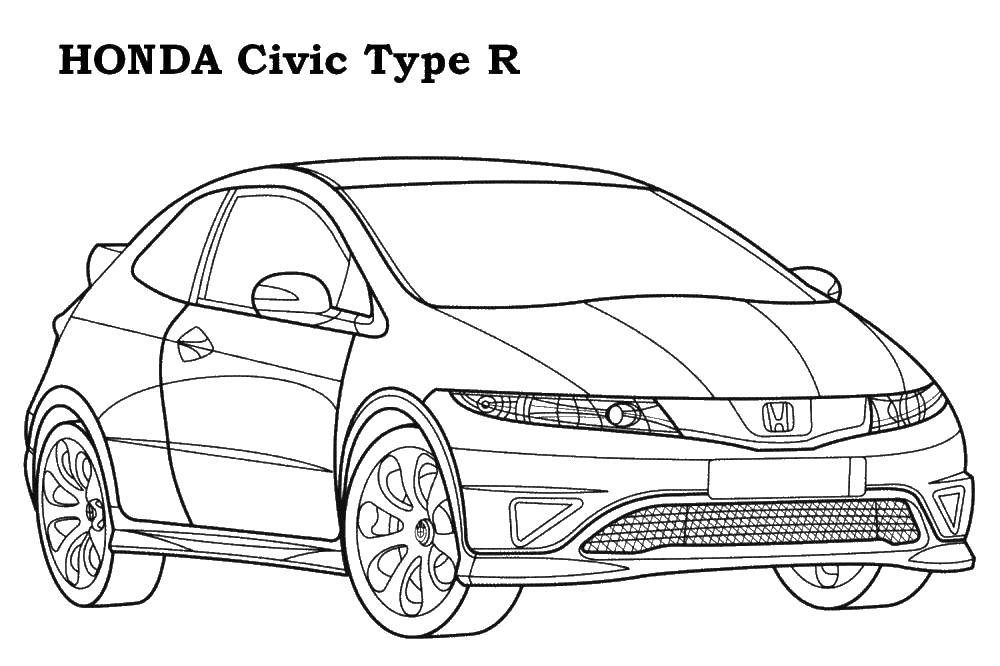Coloring Honda. Category for boys . Tags:  honda, car.
