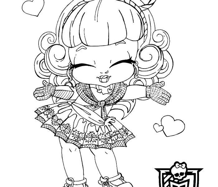 Coloring Baby Cupid. Category school of monsters. Tags:  baby Cupid.