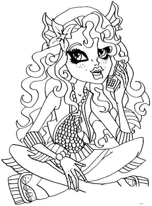 Coloring Monster high, school. Category school of monsters. Tags:  Monster High.