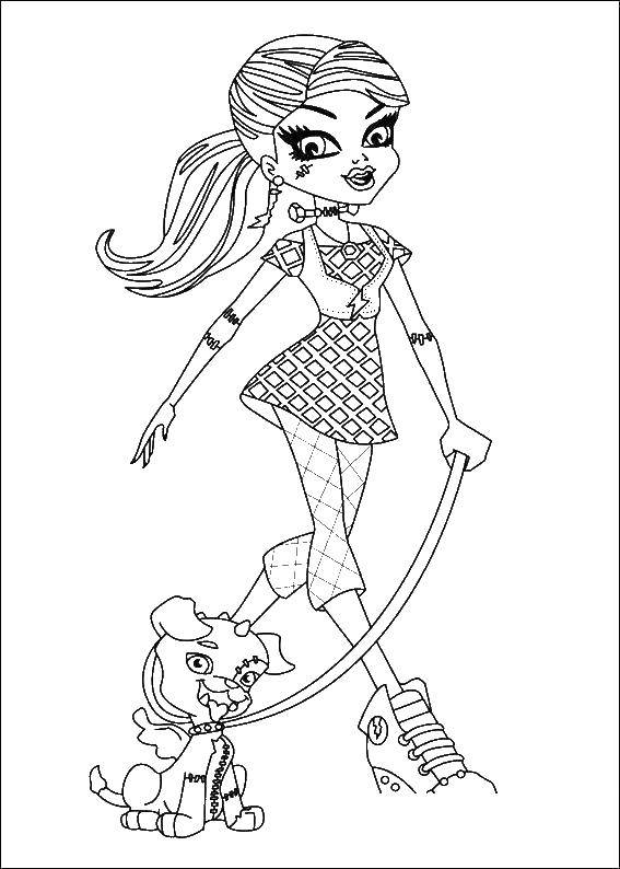 Coloring Monster high pupil. Category school of monsters. Tags:  Monster High.
