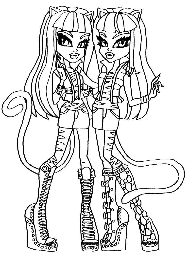 Coloring Persephone and maulidi. Category school of monsters. Tags:  Persephone Maulidi.