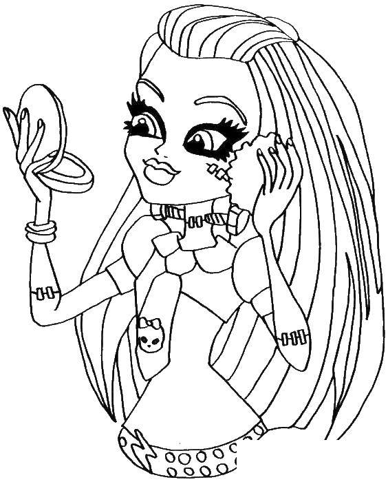 Coloring Student of monster high. Category school of monsters. Tags:  Monster High.