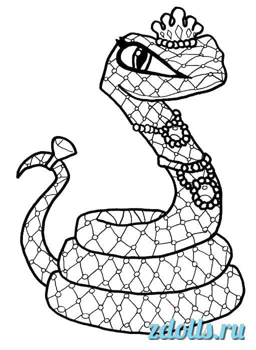 Coloring Snake monster. Category school of monsters. Tags:  snake monster.