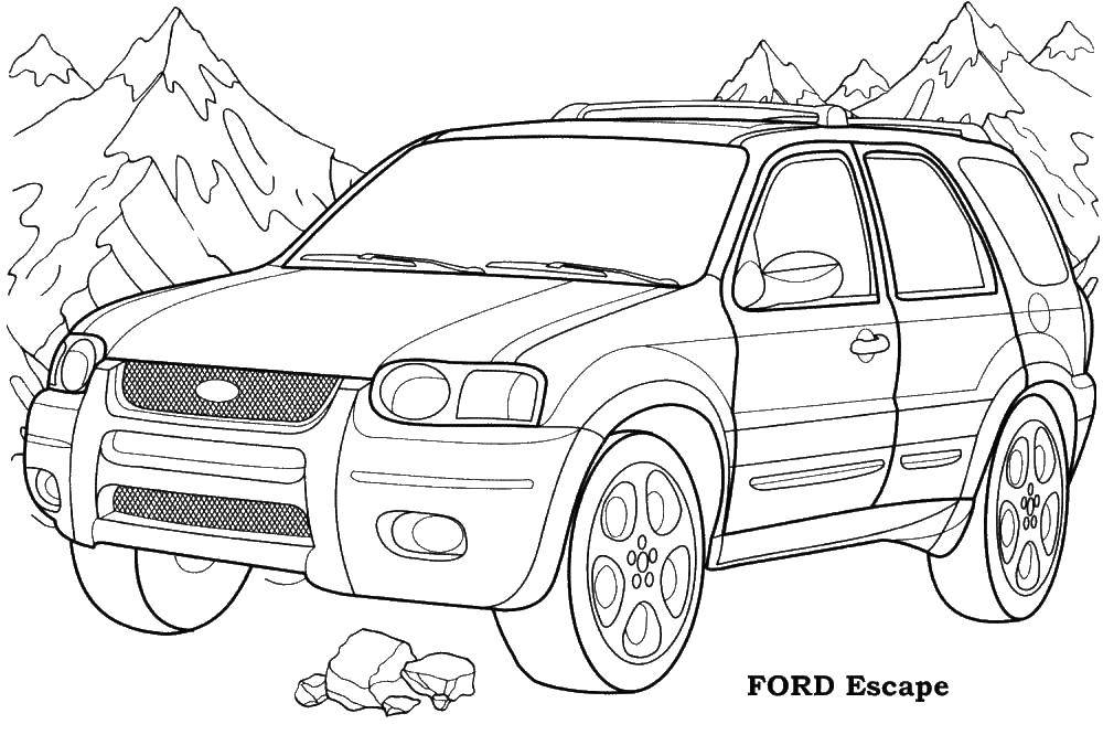 Coloring Ford. Category machine . Tags:  automobile, car, transportation.