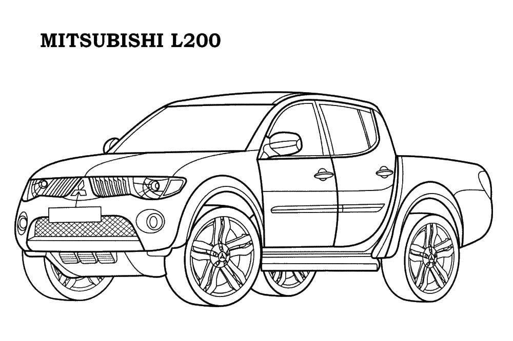 Coloring Car Mitsubishi. Category machine . Tags:  automobile, car, transportation.