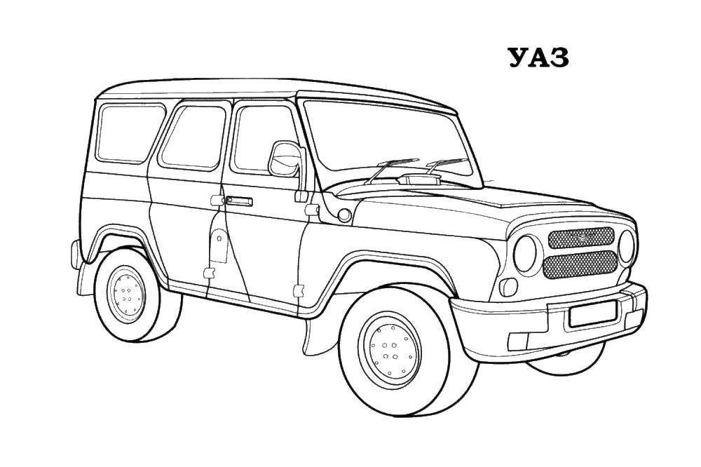 Coloring UAZ. Category machine . Tags:  automobile, car, transportation.