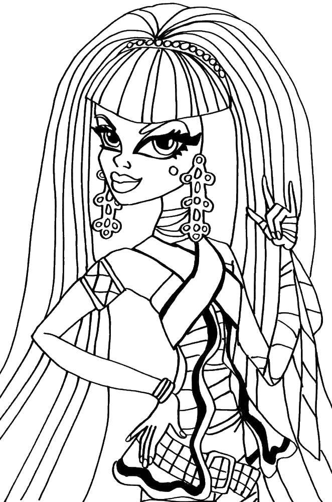Coloring Beauty.. Category school of monsters. Tags:  Monster High.