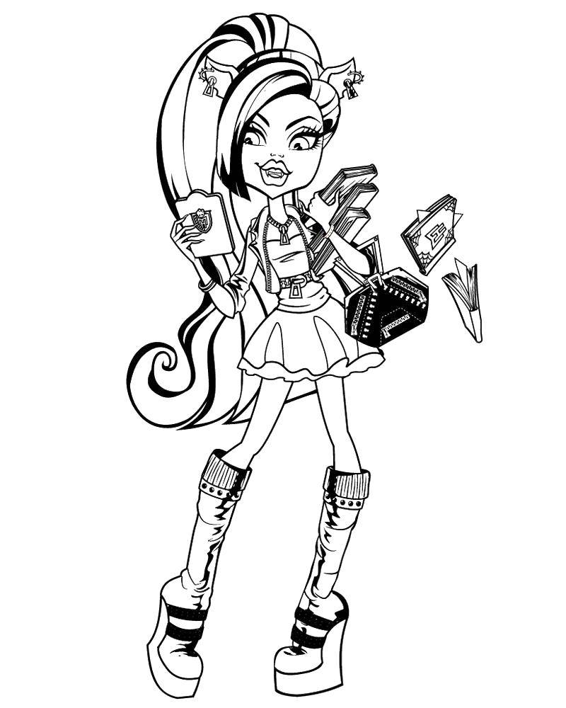 Coloring Fashion student. Category school of monsters. Tags:  Monster High.