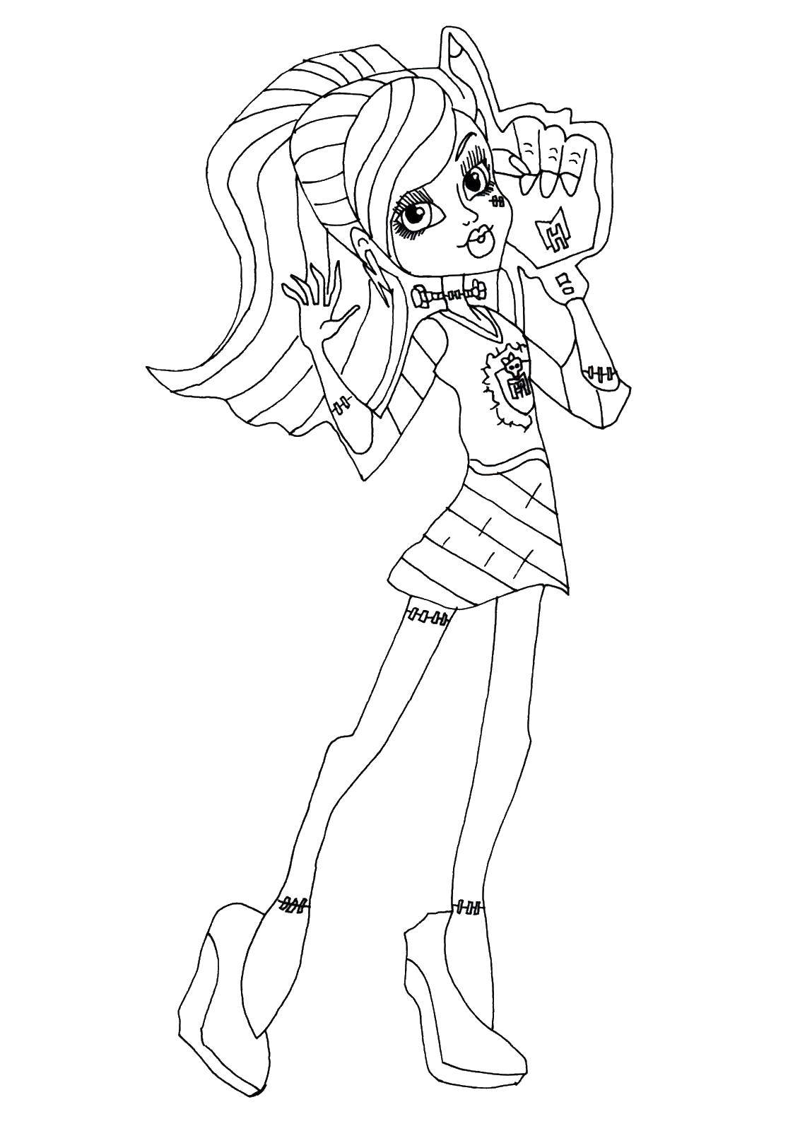 Coloring Monster high). Category school of monsters. Tags:  Monster High.