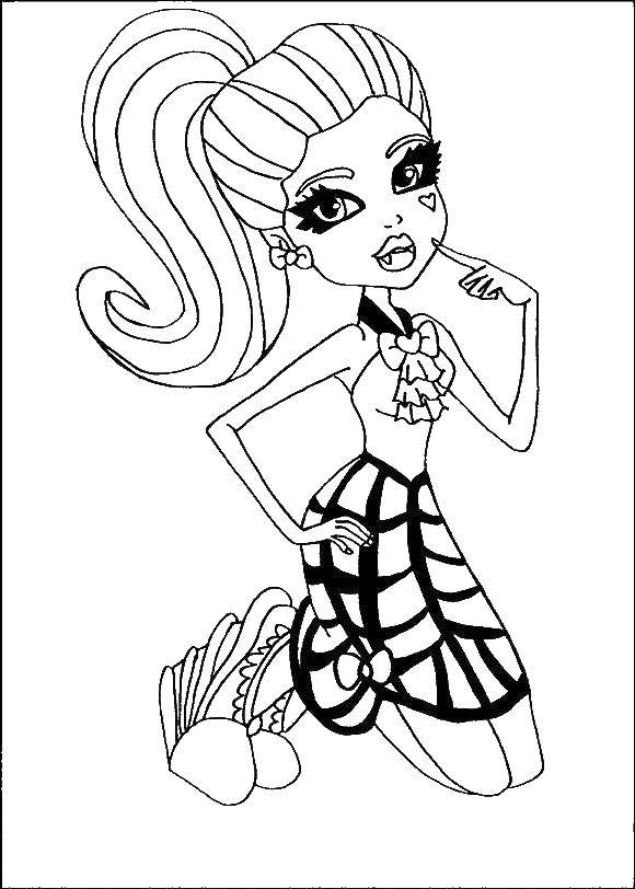 Coloring Monster hight. Category school of monsters. Tags:  Monster High.