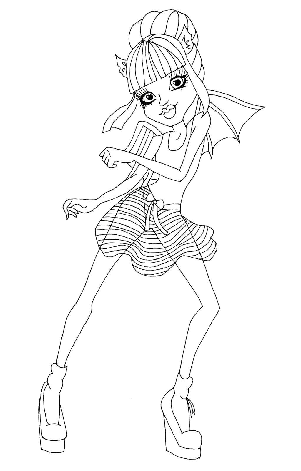 Coloring Monster is a flying mouse. Category school of monsters. Tags:  Monster High.