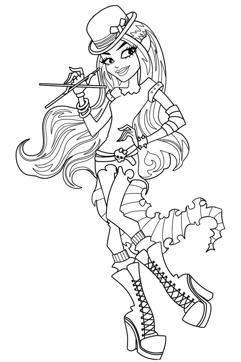 Coloring Monster fashionista. Category school of monsters. Tags:  Monster High.