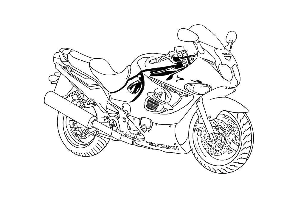 Coloring Motorcycle. Category transportation. Tags:  automobile, car, transportation.