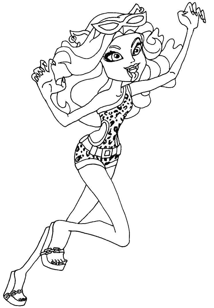 Coloring Student of the school monsters. Category school of monsters. Tags:  Monster High.
